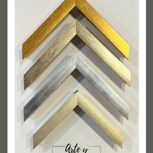 Molduras doradas y plateadas con acabado envejecido – Sol y Sombra SRL
