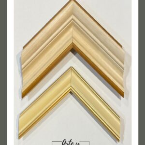 Molduras doradas champán con relieve y acabado satinado – Sol y Sombra SRL