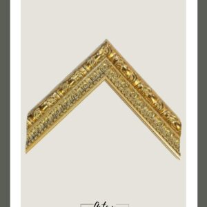 Moldura dorada barroca con ornamentación en alto relieve – Sol y Sombra SRL