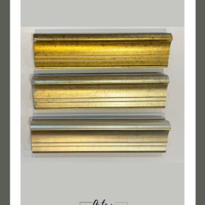 Molduras doradas lisas en tres tonos envejecidos – Sol y Sombra SRL