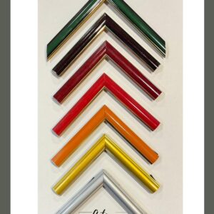 Molduras esmaltadas brillantes en varios colores con borde metálico – Sol y Sombra SRL