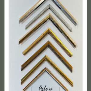 Molduras metálicas delgadas en tonos dorado y plateado – Sol y Sombra SRL
