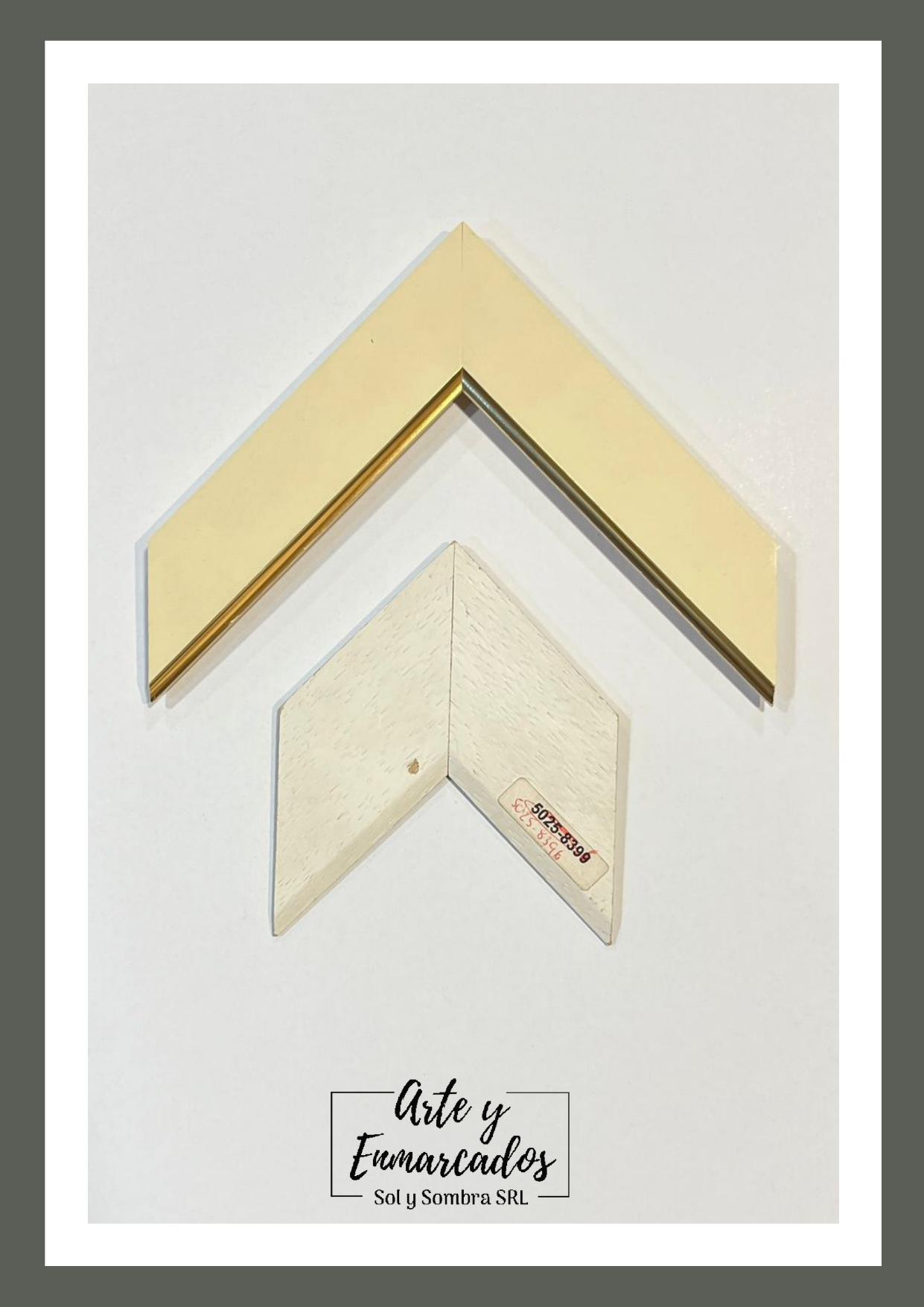 Molduras lisas en tonos oro espejo y marfil satinado – Sol y Sombra SRL